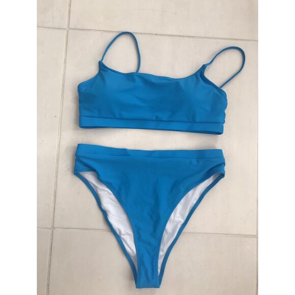 No Brand Swim Bralette High Waist Bikini Bottom Swimsuit - Picture 1 of 10
